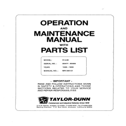 Taylor-Dunn R 3-80 Operation and Maintenance Manual with Parts List MR-380-21