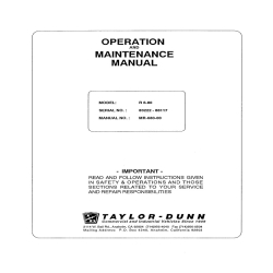  Taylor-Dunn R6-80 Operation and Maintenance Manual MR-680-00