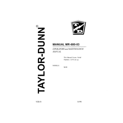 Taylor-Dunn R6-80 Operators and Maintenance Manual MR-680-03