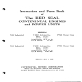 Continental Red Seal Engines and Power Unit Instruction and Parts Book