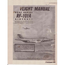 McDonnell RF-101A Voodoo USAF Series Aircraft TO 1F-101(R)A-1 Flight Manual/POH 1958