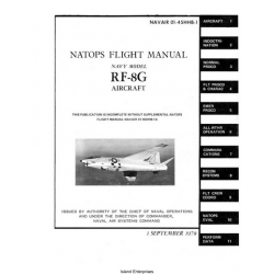 Vought RF-8G Crusader Navy Model Aircraft Navair 01-45HHB-1 Natops Flight Manual/POH 1978
