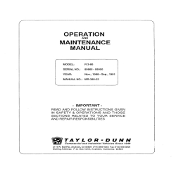 Taylor-Dunn R 3-80 Operation and Maintenance Manual MR-380-23