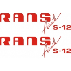 Rans S12 Airaile Aircraft Logo,Decals!