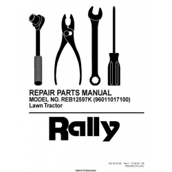 Rasentraktor Rally REB12597K (96011017100) Lawn Tractor Repair Parts Manual 2005