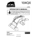 Rhino 104QX Loader Operator's Manual 2002 F-3672