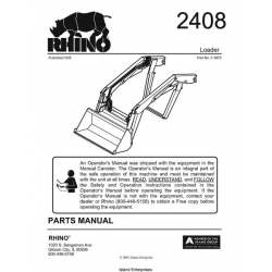 Rhino 2408 Loader Part No. F-3972 Parts Manual 2005