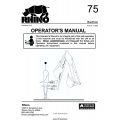 Rhino 75 Backhoe Operator's Manual 2001