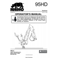 Rhino 95HD Backhoe Operator's Manual 2004