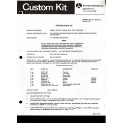 Rockwell Commander 112TCA Winterization Custom Kit 1977
