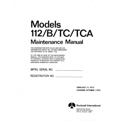 Rockwell Commander 112/B/TC/TCA Maintenance Manual
