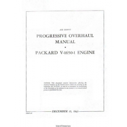 Rolls Royce Packard V-1650-1 Engine Progressive Overhaul Manual 1943