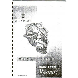 Rolls Royce Maintenance Manual Merlin Engines T.S.D Publication 292 $12.95