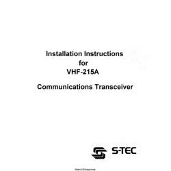 S-Tec VHF-251A Communications Transceiver Installation Instructions