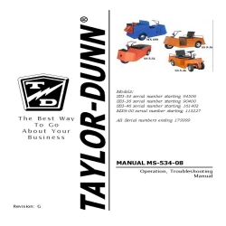 Taylor-Dunn SS5-34, SS5-36, SS5-46, MX6-00 Operation, Troubleshooting Manual MS-534-08 Rev-G