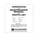 Taylor-Dunn SC 1-59, AN 1-70, 1-71 Operation and Maintenance Manual with Parts List MA-159-00