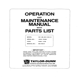 Taylor-Dunn SC 1-59, AN 1-70, 1-71 Operation and Maintenance Manual with Parts List MA-159-01