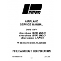 Piper Cherokee SIX 260 Service Manual PA-32-260/300 PA-32R-300 $13.95 Part # 753-690_v2006
