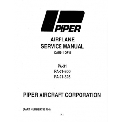 Piper Navajo Service Manual PA-31-300/325 Part # 753-704