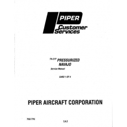 Piper Pressurized Navajo Service Manual PA-31P Part # 753-770