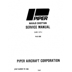 Piper Navajo Chieftain Service Manual PA-31-350 Part # 761-488