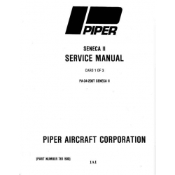 Piper Seneca II Service Manual PA-34-200T $13.95 Part # 761-590