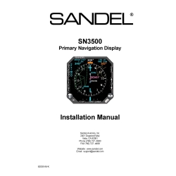 Sandel SN 3500 Primary Navigation Display Installation Manual 82005-IM-K