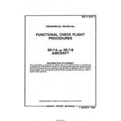 SR-71A and SR-71B Aircraft Functional Check Flight Procedures 1986