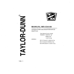 Taylor-Dunn SS5-34, SS5-36, MX-600 Operators and Maintenance Manual MS-534-08