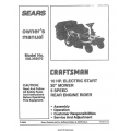 Sears Craftsman 10 HP. Electric Start 30" Mower 502.255070 Owner's Manual