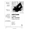 Sears Craftsman 315.11701 3-Inch Belt Sander Double Insulated Owners Manual 1981