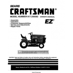 Sears Craftsman 42" Mower 6 Speed Tractor 917.256582 Owner's Manual
