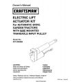 Sears Craftsman Electric Lift Actuator Kit Model 917.242450 Owner's Manual 2001