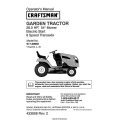 Sears Craftsman Garden Tractor 26.0 HP 54" Mower 917.28955 Operator's Manual