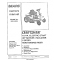 Sears Craftsman 10 HP. Electric Start 30" Mower/Mulcher 502.255020 Owner's Manual