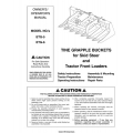 Skid Steer & Tractor Front Loaders Tine Grapple Buckets ETG-5 & ETG-6 Owner's & Operator's Manual