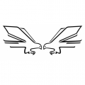 Cessna Skyhawk Aircraft Logo,Decal/Sticker 11''h x 11 5/8''w!