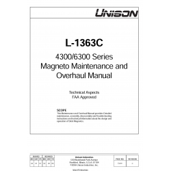 Unison L-1363C 43000/6300 Series Magneto Maintenance and Overhaul Manual 