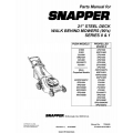 Snapper 21" Steel Deck Walk Behind Mowers 90 Series 0 & 1 Parts Manual 2005 7006049
