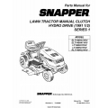 Snapper ELT140H331KV - RLT140H331KV Lawn Tractor Manual Clucth Hydro Drive (1991 1/2) Series 1 Parts Manual (2006) 7006427
