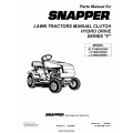 Snapper Lawn Tractors Manual Clutch Hydro Drive Series "F" Models ELT145H33FBV-LT145H38FBV Parts Manual 7006446