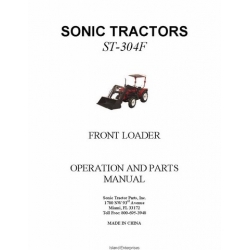 Sonic Tractors ST-304F Front Loader Operation and Parts Manual