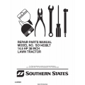Southern States SO14538LT (96042011700) 14.5 HP 38-inch Lawn Tractor Repair Parts Manual 2011