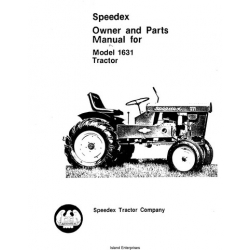 Speedex 1631 Tractor Owner and Parts Manual