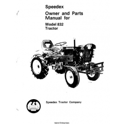 Speedex 832 Tractor Owner and Parts Manual