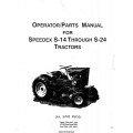 Speedex S-14 Through S-24 Tractors Operator/ Parts Manual