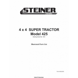 Steiner Textron 4X4 Super Tractor Model 425 Parts List