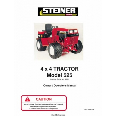 Steiner Textron 4X4 Tractor Model 525 Owner/ Operator's Manual 1995