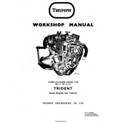 Triumph Three Cylinder Model T150 FROM ENGINE NO.T150T101 Workshop Manual