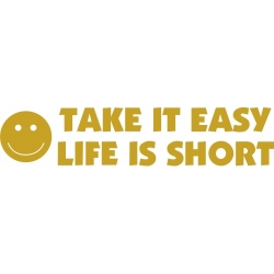 Take It Easy,Life Is Short! STICKER/DECAL!